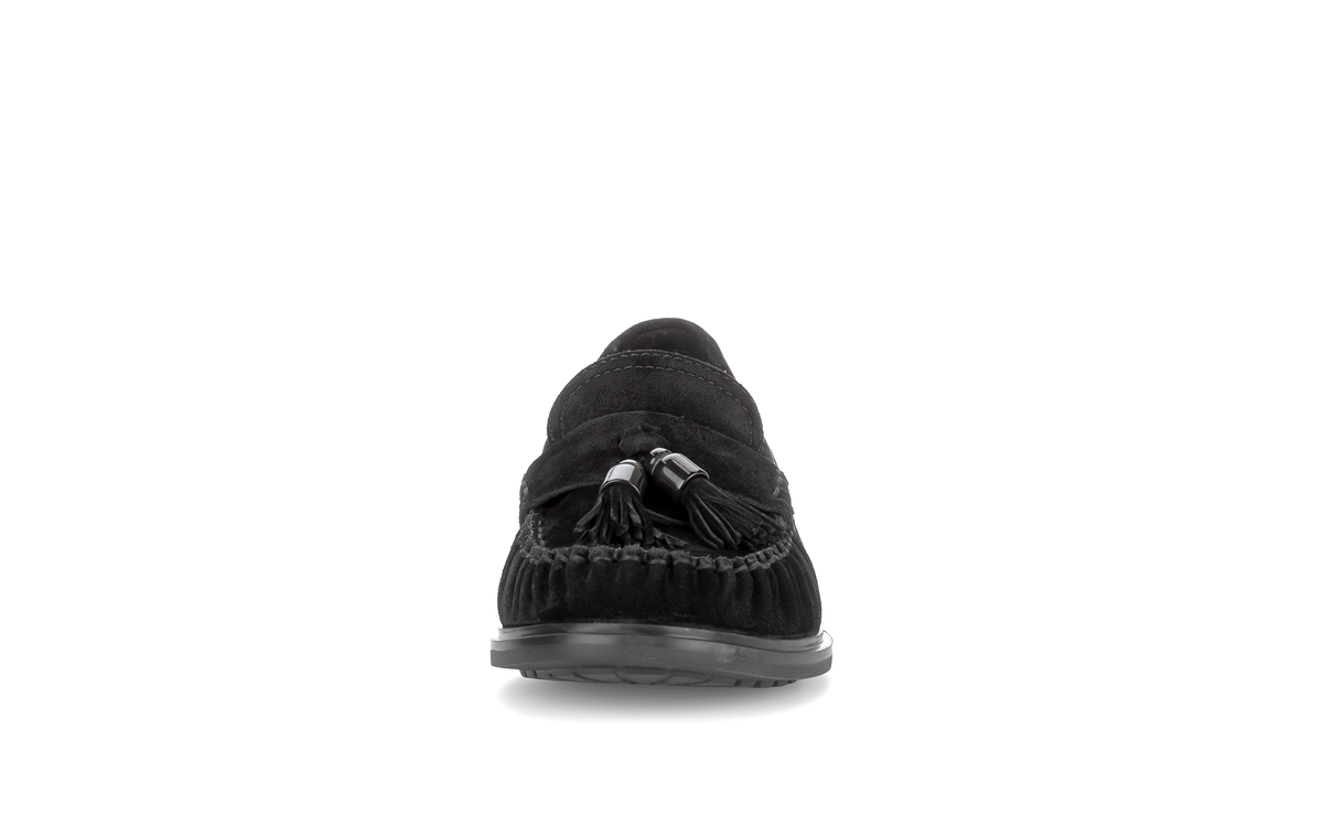 Gabor Comfort 4009.02.001 Black Suede G Fit Slip On Moccasins