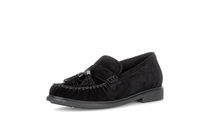 Gabor Comfort 4009.02.001 Black Suede G Fit Slip On Moccasins