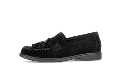 Gabor Comfort 4009.02.001 Black Suede G Fit Slip On Moccasins