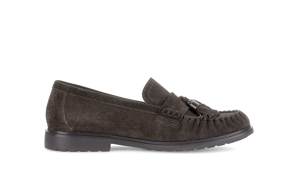Gabor Comfort 4009.02.004 Mocca Brown Suede G Fit Slip On Moccasins