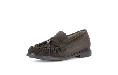 Gabor Comfort 4009.02.004 Mocca Brown Suede G Fit Slip On Moccasins