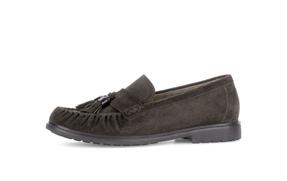 Gabor Comfort 4009.02.004 Mocca Brown Suede G Fit Slip On Moccasins