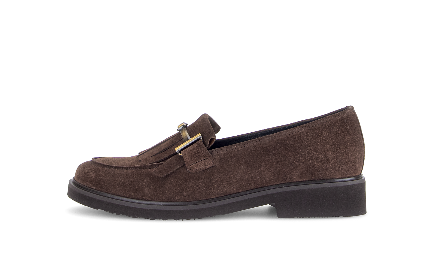 Gabor 4011.02.002 Cacao Brown Suede Slip On Moccasins