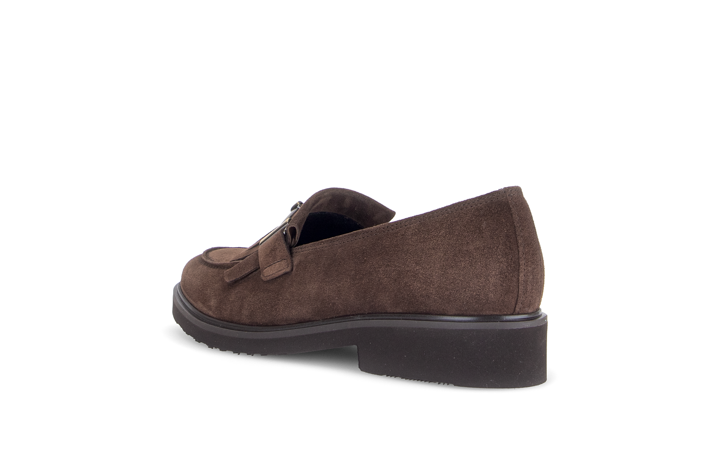 Gabor 4011.02.002 Cacao Brown Suede Slip On Moccasins