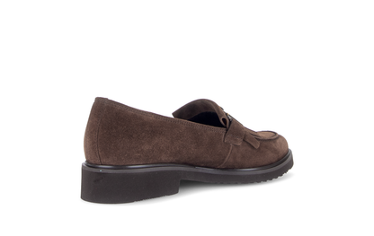Gabor 4011.02.002 Cacao Brown Suede Slip On Moccasins