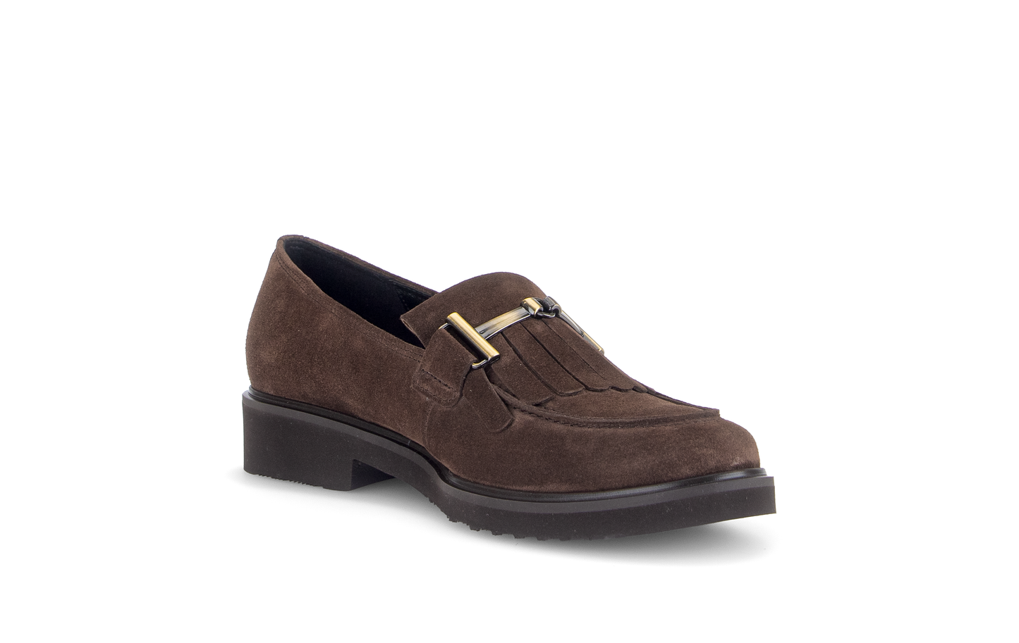 Gabor 4011.02.002 Cacao Brown Suede Slip On Moccasins