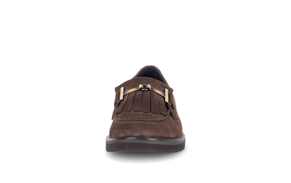 Gabor 4011.02.002 Cacao Brown Suede Slip On Moccasins