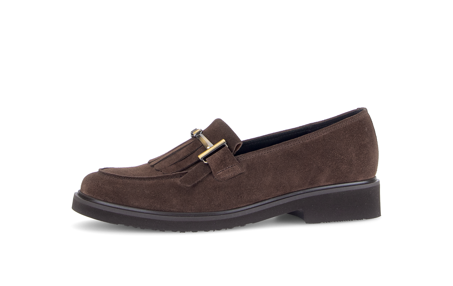 Gabor 4011.02.002 Cacao Brown Suede Slip On Moccasins