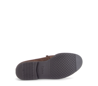 Gabor 4011.02.002 Cacao Brown Suede Slip On Moccasins
