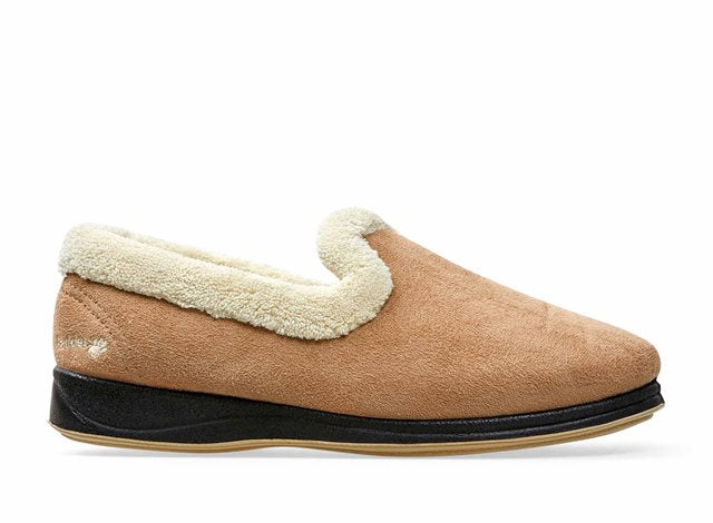 Padders Repose 406/22 Taupe/Camel Slip On Slippers