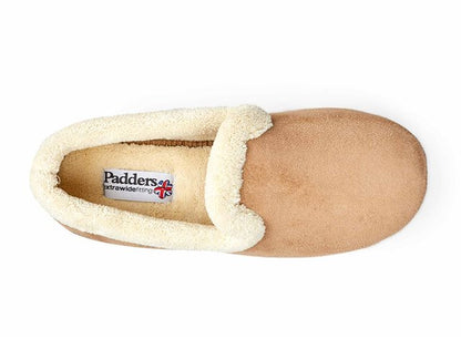 Padders Repose 406/22 Taupe/Camel Slip On Slippers