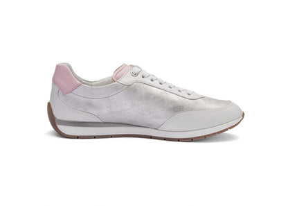 Ara 12-50904 04 Portofino G Fit Silver Metallic & Pink Trainers