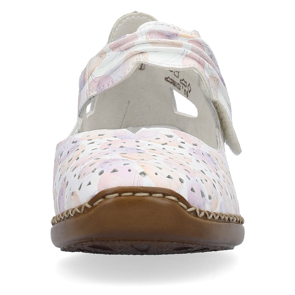 Rieker 41399-91 White Multi Velcro Shoes