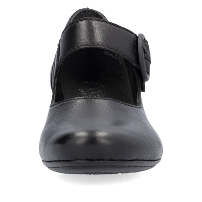 Rieker 41756-00 Black Velcro Block Heel Shoes