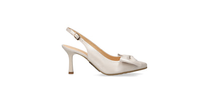 Bioeco by Arka 4214 2380+1315 Pearl Bow Leather Heels