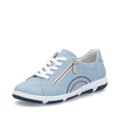 Rieker 42424-10 Blue H Fit Shoes with Side Zip
