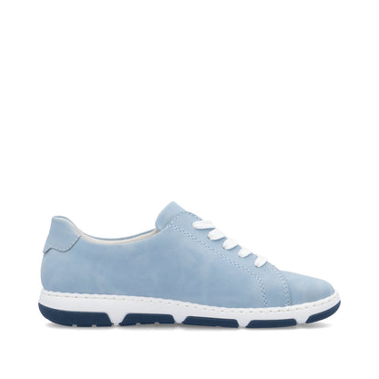 Rieker 42424-10 Blue H Fit Shoes with Side Zip