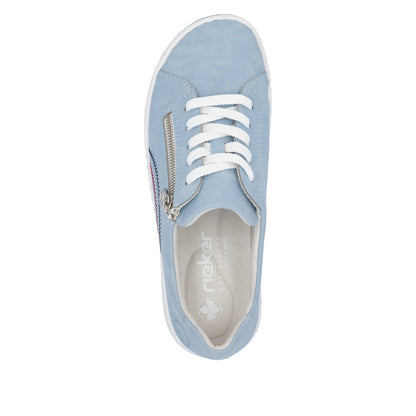 Rieker 42424-10 Blue H Fit Shoes with Side Zip