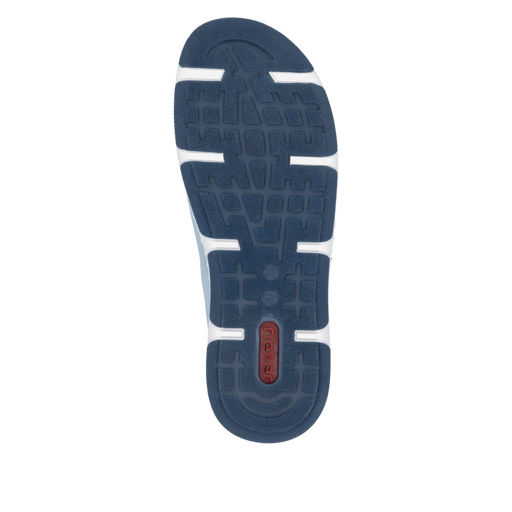 Rieker 42424-10 Blue H Fit Shoes with Side Zip