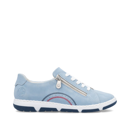 Rieker 42424-10 Blue H Fit Shoes with Side Zip