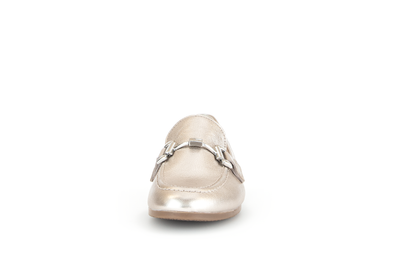 Gabor 42.432.62 Comfort Gold Silver Bar Slip On Loafers