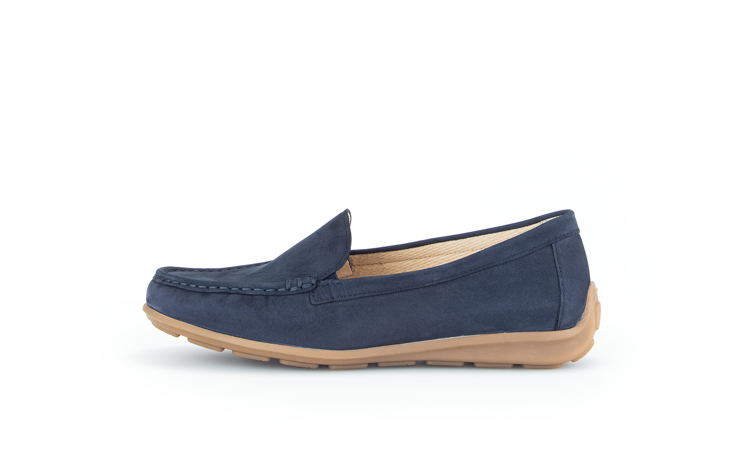 Gabor 42.440.46 Comfort Blue Soft Nubuck Slip On Loafers