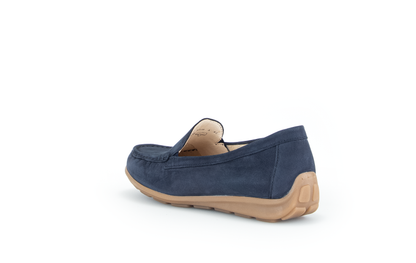 Gabor 42.440.46 Comfort Blue Soft Nubuck Slip On Loafers