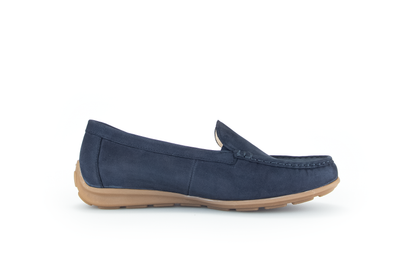 Gabor 42.440.46 Comfort Blue Soft Nubuck Slip On Loafers