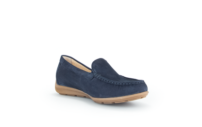 Gabor 42.440.46 Comfort Blue Soft Nubuck Slip On Loafers