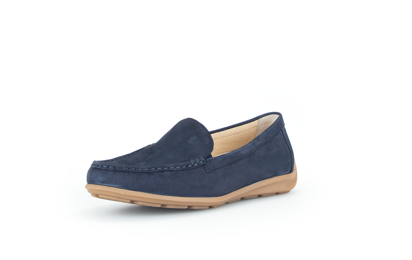 Gabor 42.440.46 Comfort Blue Soft Nubuck Slip On Loafers