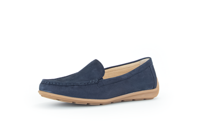 Gabor 42.440.46 Comfort Blue Soft Nubuck Slip On Loafers