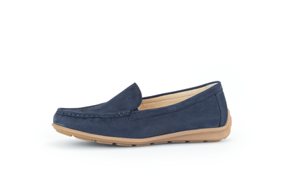 Gabor 42.440.46 Comfort Blue Soft Nubuck Slip On Loafers