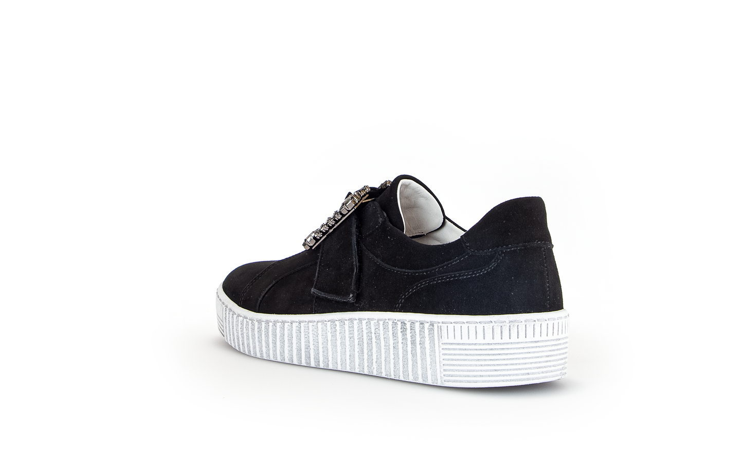 Gabor 43.338.17 Black Nubuck Velcro Trainers