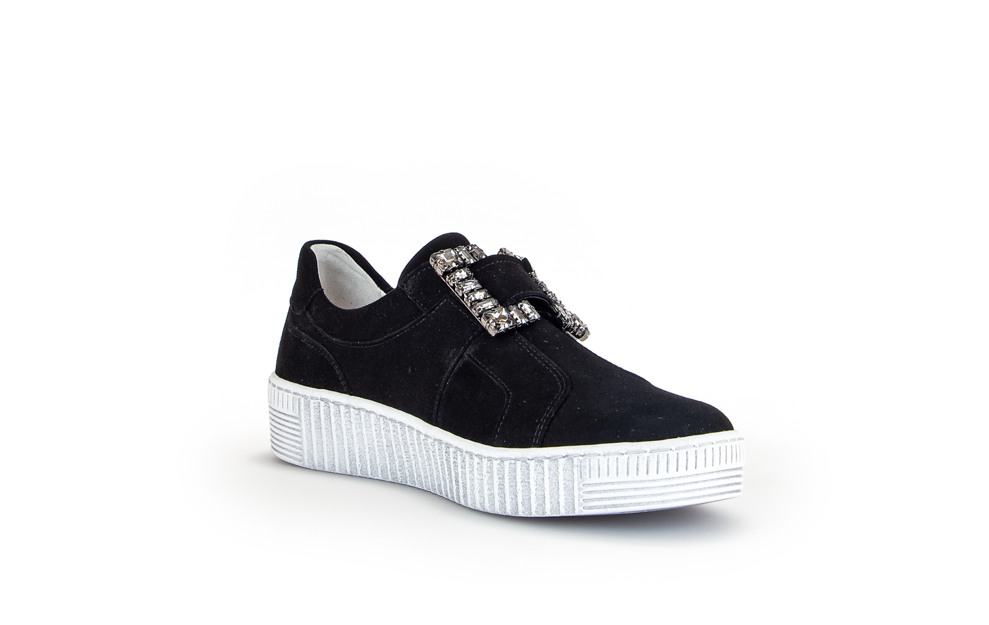 Gabor 43.338.17 Black Nubuck Velcro Trainers