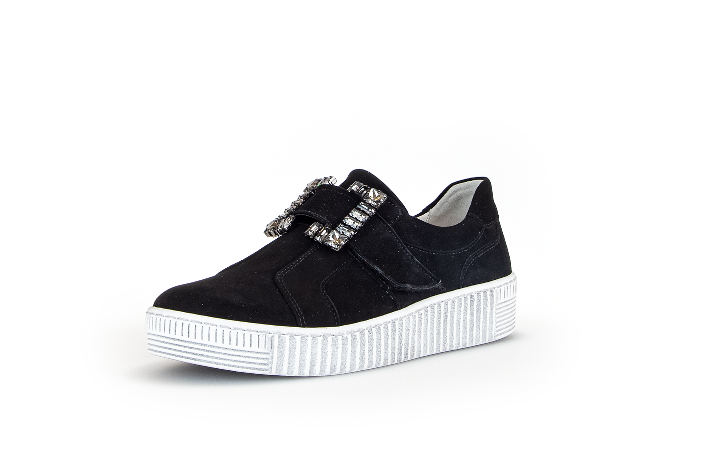 Gabor 43.338.17 Black Nubuck Velcro Trainers