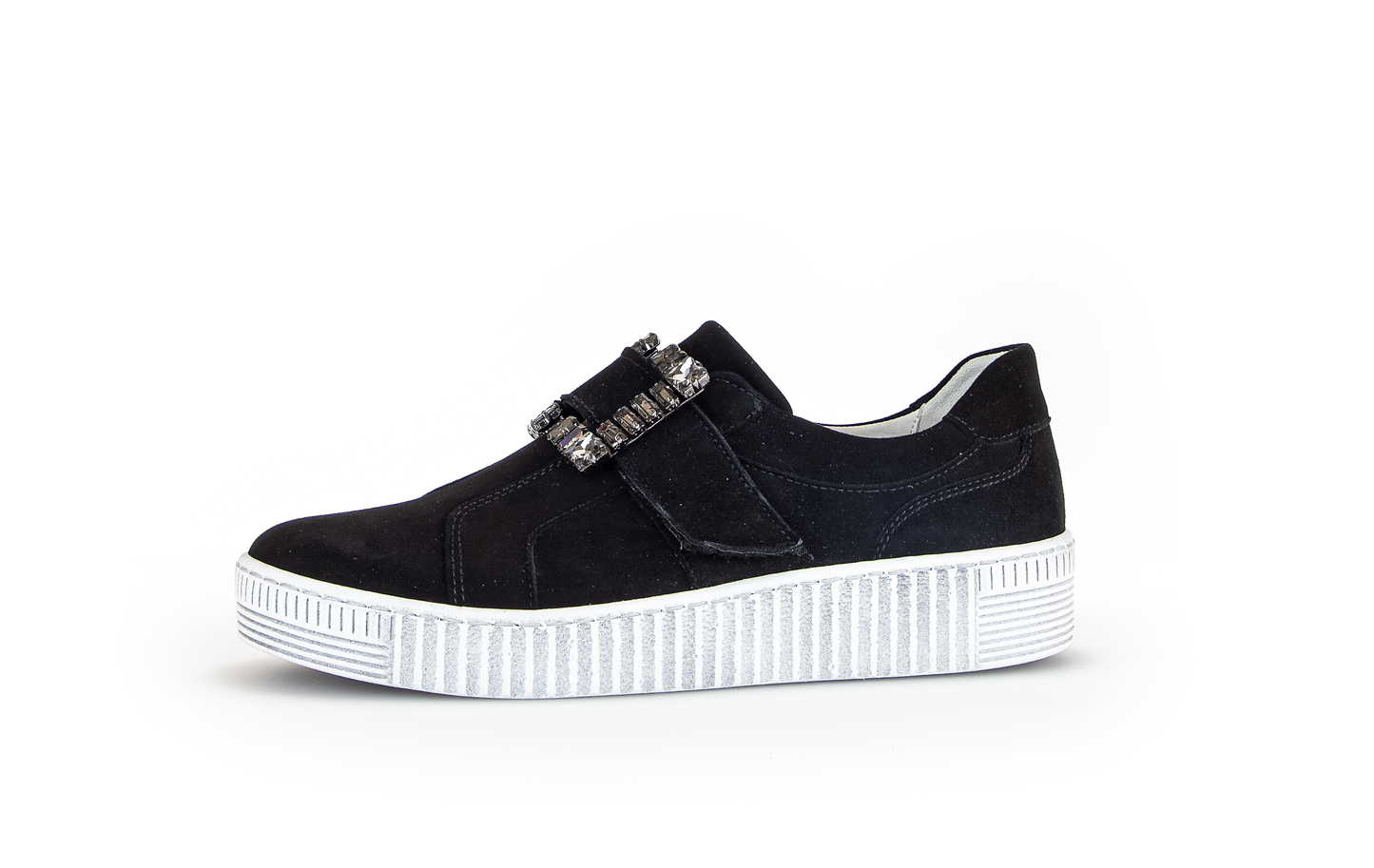 Gabor 43.338.17 Black Nubuck Velcro Trainers