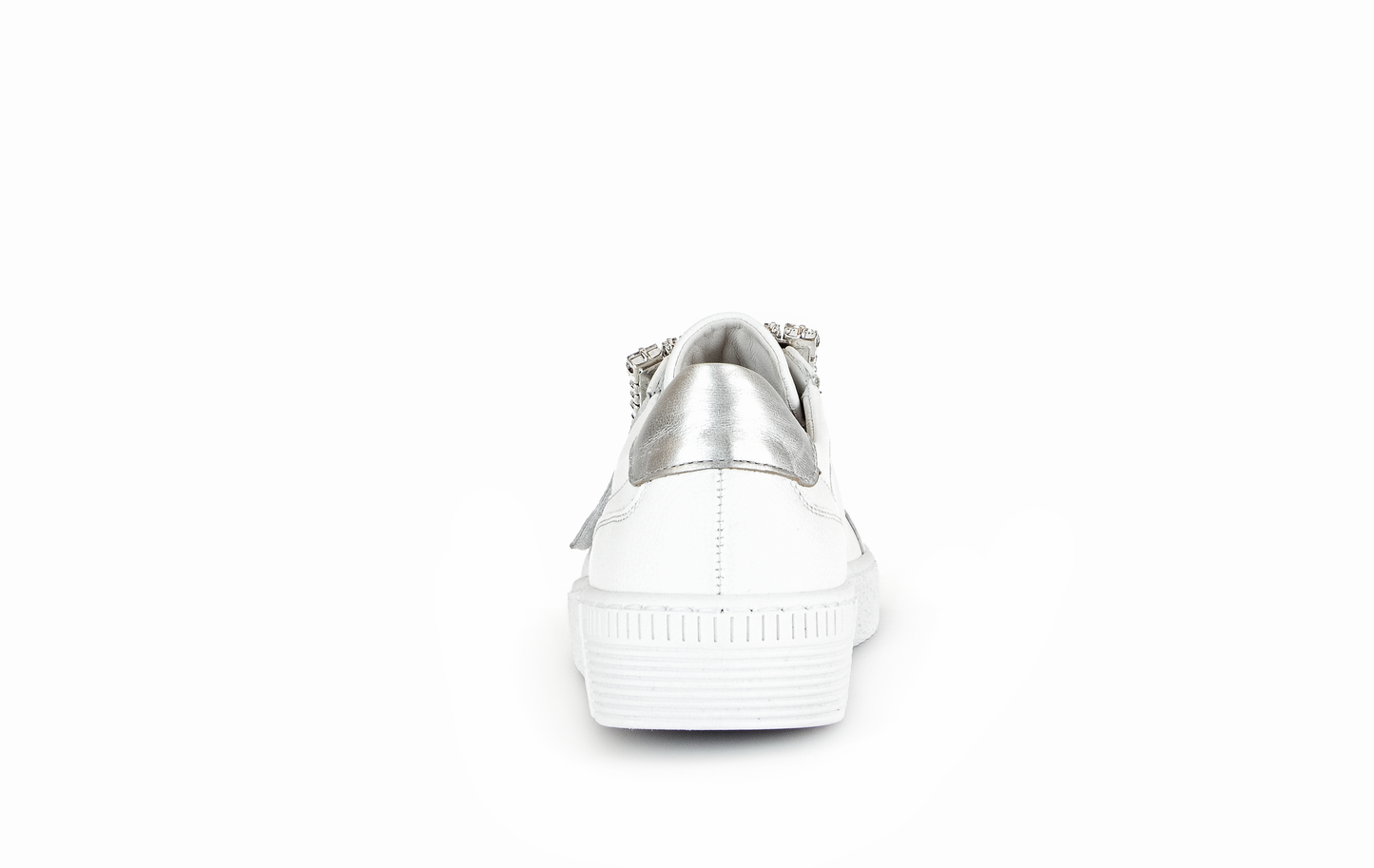 Gabor 43.338.21 White Velcro Trainers with Silver Heel