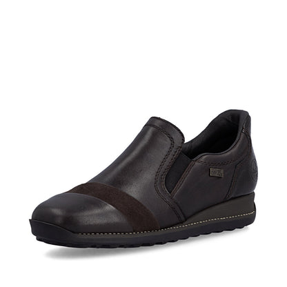 Rieker TEX 44296-25 Mokka Brown Slip On Shoes
