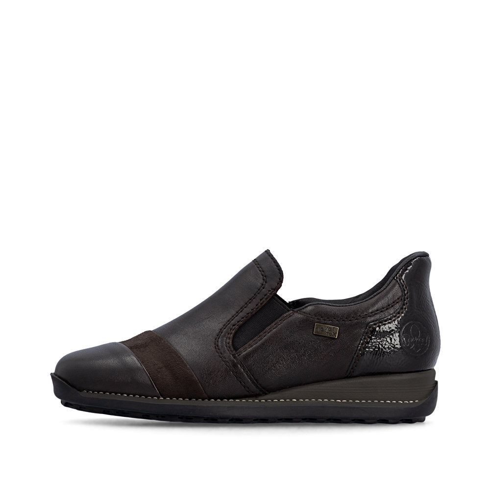 Rieker TEX 44296-25 Mokka Brown Slip On Shoes