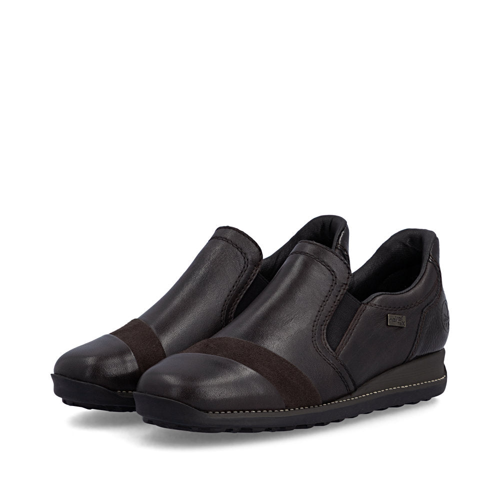 Rieker TEX 44296-25 Mokka Brown Slip On Shoes