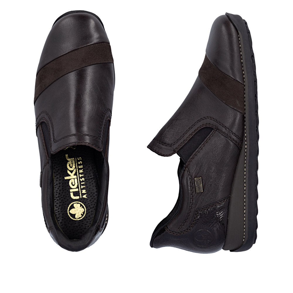 Rieker TEX 44296-25 Mokka Brown Slip On Shoes