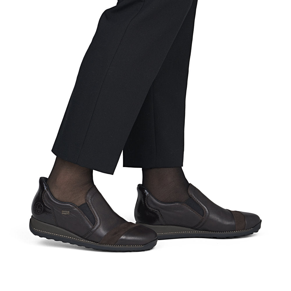 Rieker TEX 44296-25 Mokka Brown Slip On Shoes