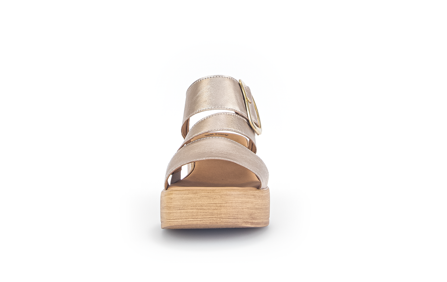 Gabor 44.533.62 Puder Gold Wedge Slingback Sandals
