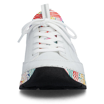 Rieker 44562-80 White Multi F 1/2 Fit Slip On Sneakers