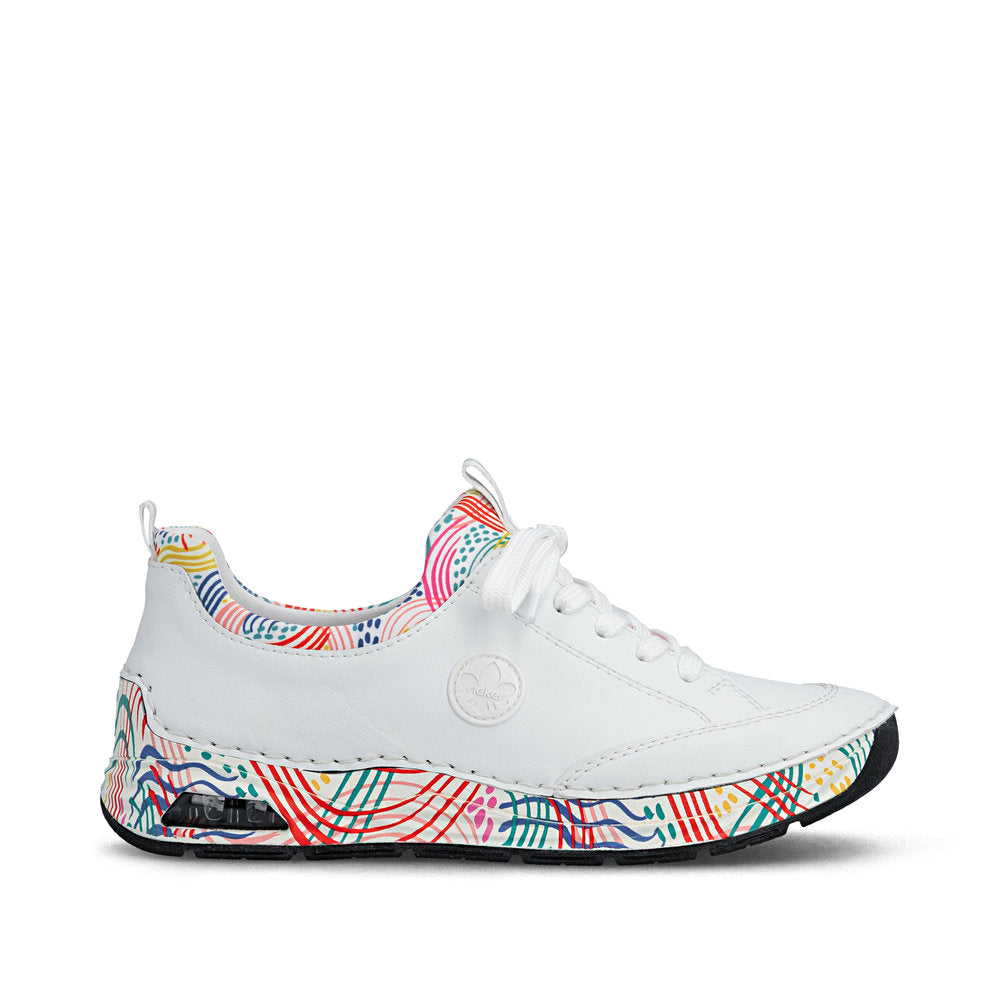 Rieker 44562-80 White Multi F 1/2 Fit Slip On Sneakers