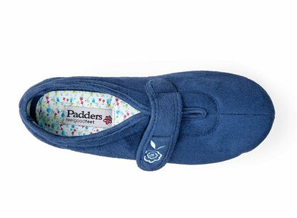 Padders Camilla 447/29 Denim Blue Velcro Slippers