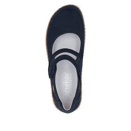 Rieker 44859-14 Navy E 1/2 Fit Velcro Shoes