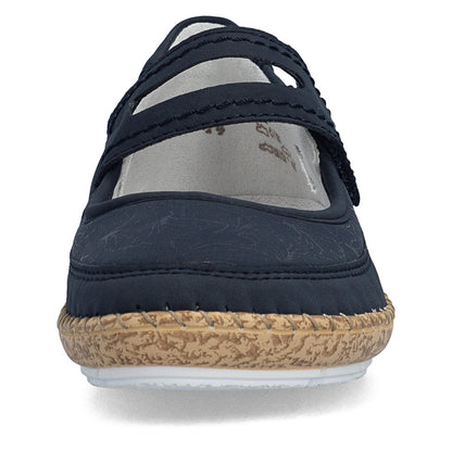 Rieker 44859-14 Navy E 1/2 Fit Velcro Shoes