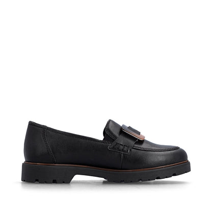 Rieker 45553-00 Black Slip On Shoes