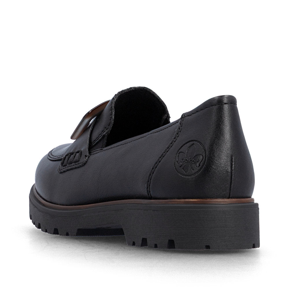 Rieker 45553-00 Black Slip On Shoes